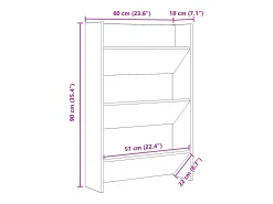 Zapateros de pared 2 uds Roble negro 60 x 18 x 60 cm