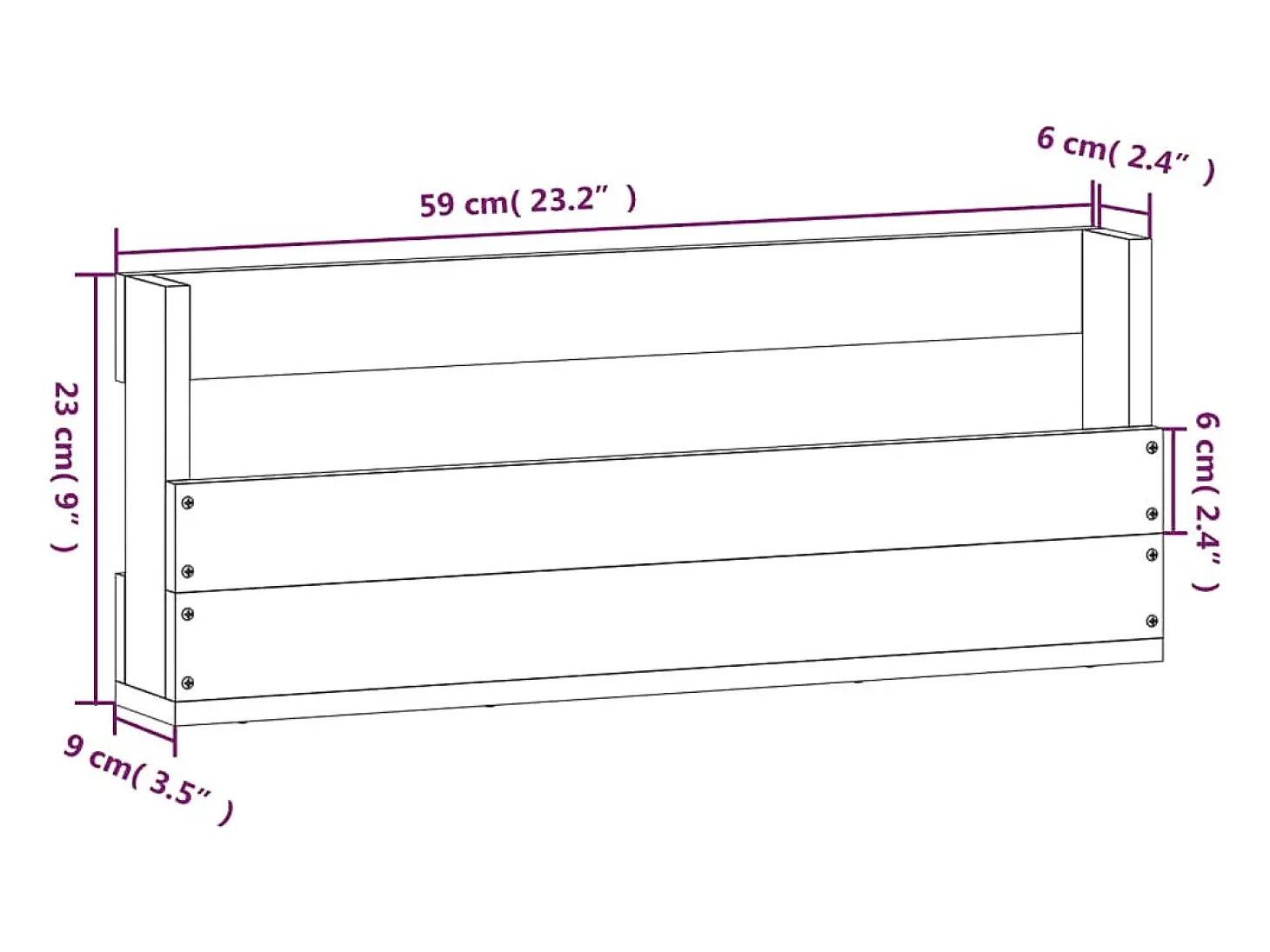 Zapateros de pared 2 uds 59x9x23 cm Pino macizo