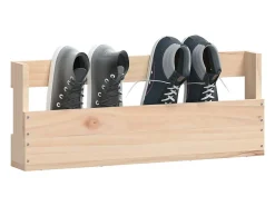 Zapateros de pared 2 uds 59x9x23 cm Pino macizo