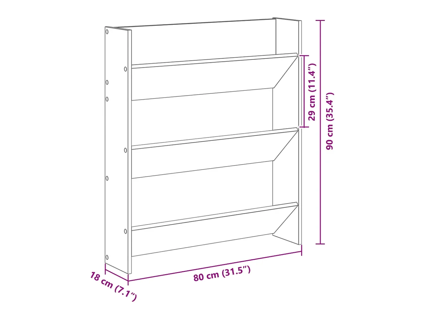Zapateros de pared con balda Otros 2 piezas roble artesanal
