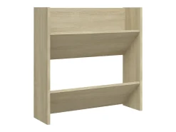 Zapateros de pared de 2 piezas roble Sonoma 60x18x60 cm