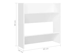 zapateros de pared de madera de ingeniería blanca