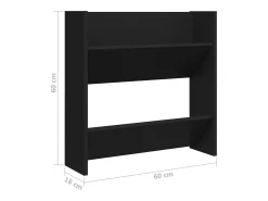 zapateros de pared de madera de ingeniería negra