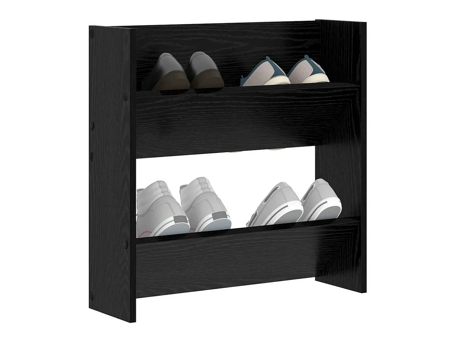 Zapateros de pared Roble negro 60 x 18 x 60 cm