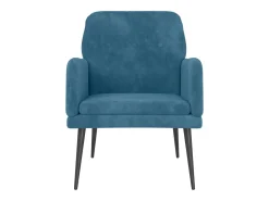 Zarina Sillón de terciopelo azul 62x79x79 cm