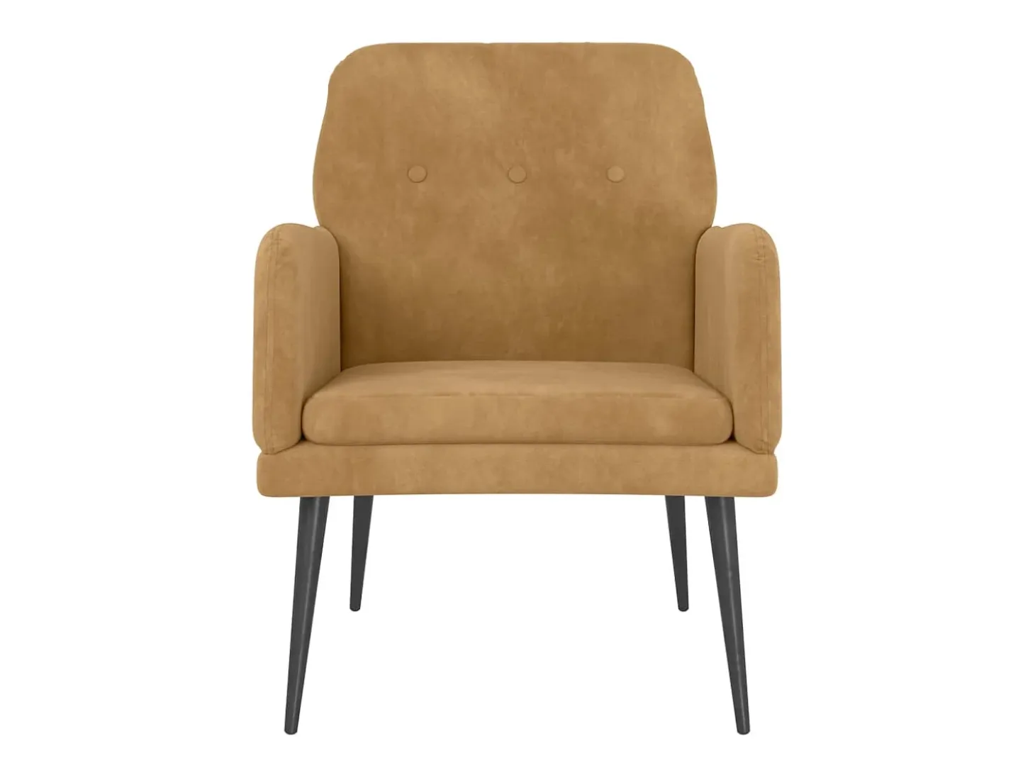 Zarina Sillón de terciopelo marrón 62x79x79 cm