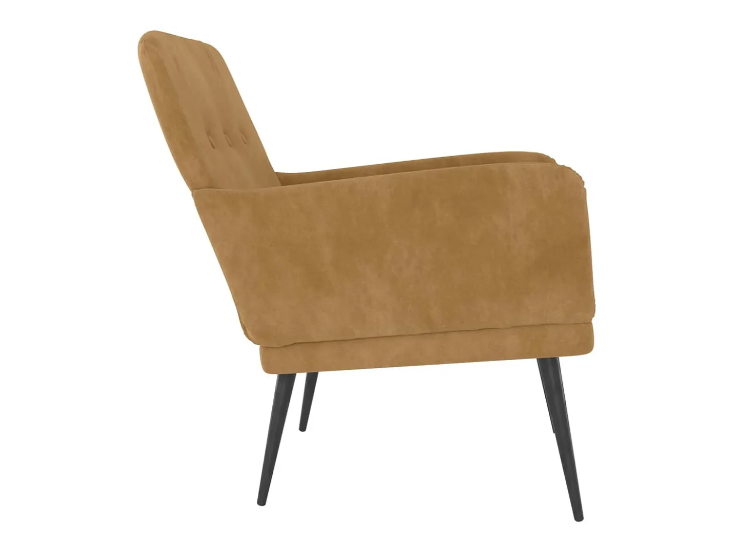 Zarina Sillón de terciopelo marrón 62x79x79 cm