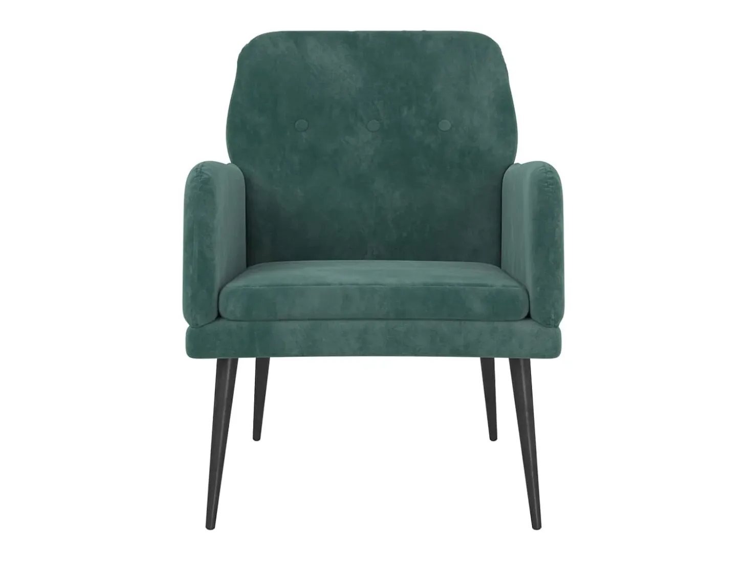 Zarina Sillón de terciopelo verde oscuro 62x79x79 cm