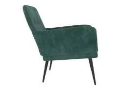 Zarina Sillón de terciopelo verde oscuro 62x79x79 cm