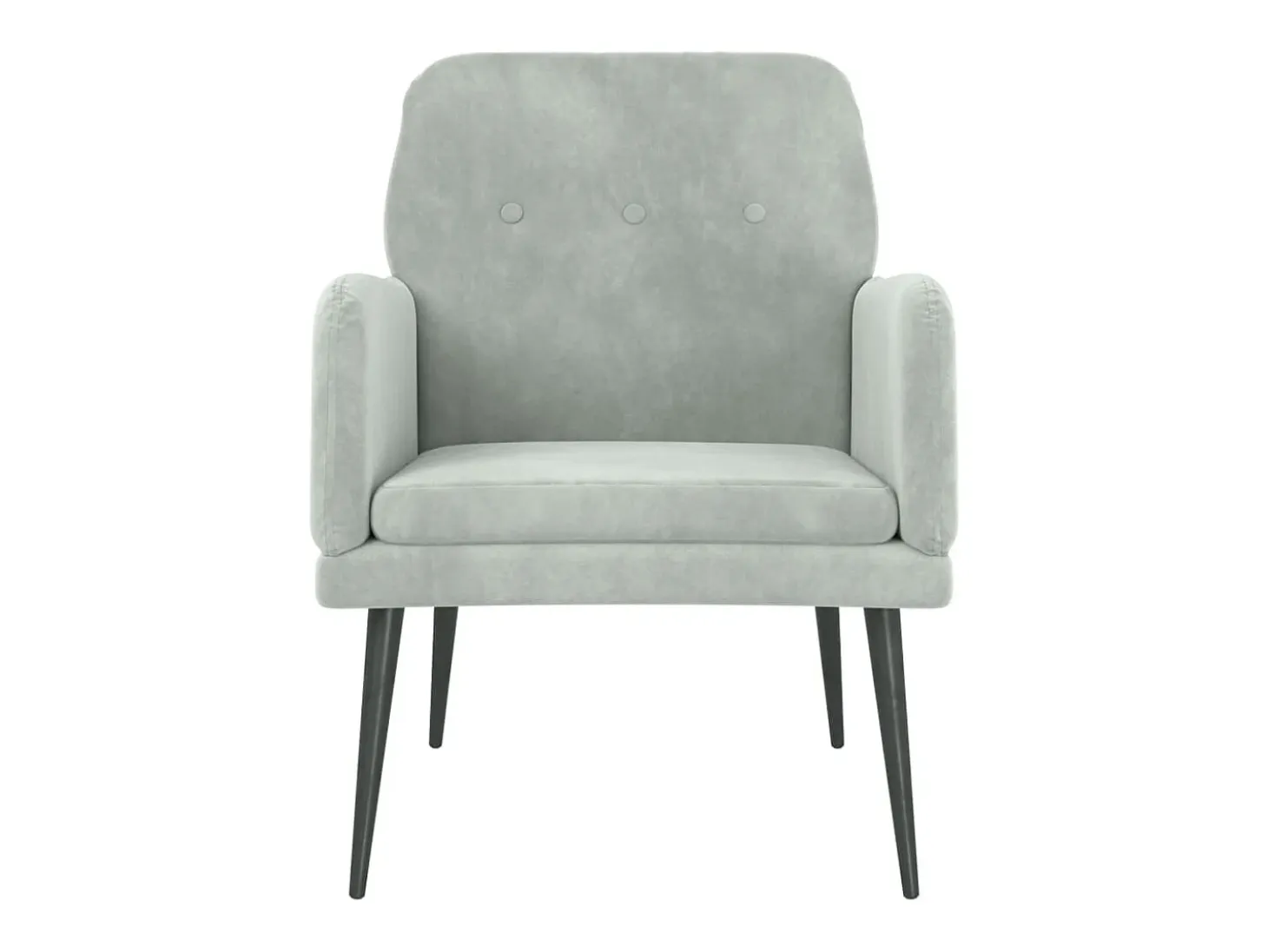 Zarina Sillón de terciopelo gris claro 62x79x79 cm