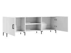 Zendra Mueble para TV madera de ingeniería blanco 150x30x50 cm