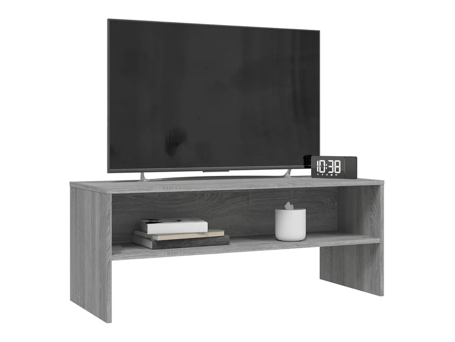 Zerina Mueble de TV madera contrachapada gris Sonoma 100x40x40 cm