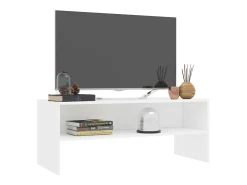 Zerina Mueble para TV madera contrachapada blanco 100x40x40 cm
