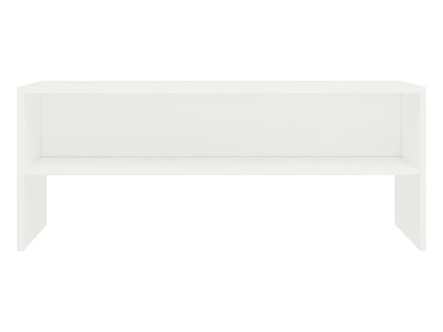 Zerina Mueble para TV madera contrachapada blanco 100x40x40 cm