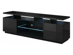 Zohra soporte de TV LED negro brillante 180 cm - blanco