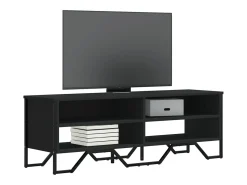 Zylar Mueble de TV madera de ingeniería negro 122x34x41 cm