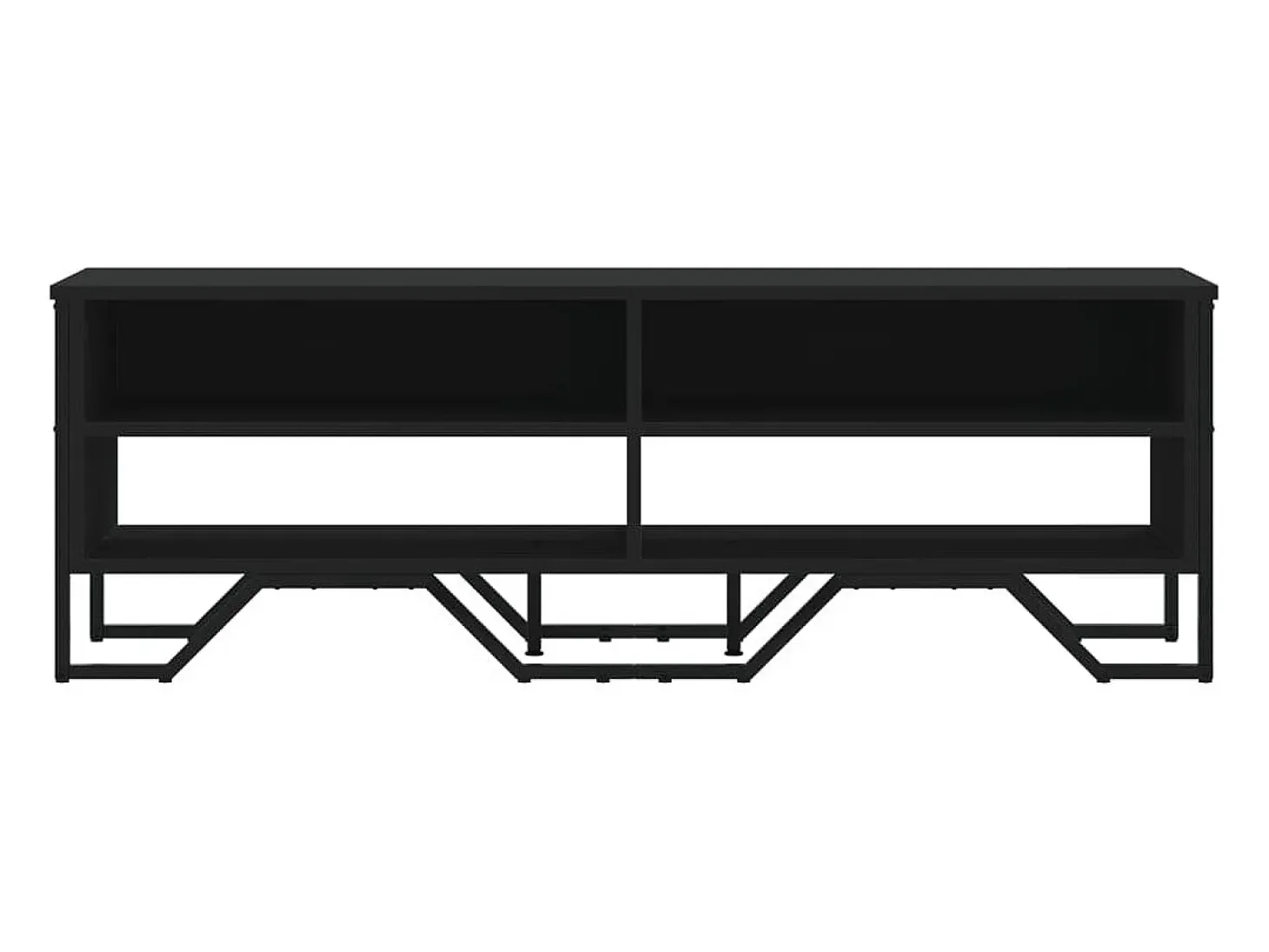 Zylar Mueble de TV madera de ingeniería negro 122x34x41 cm