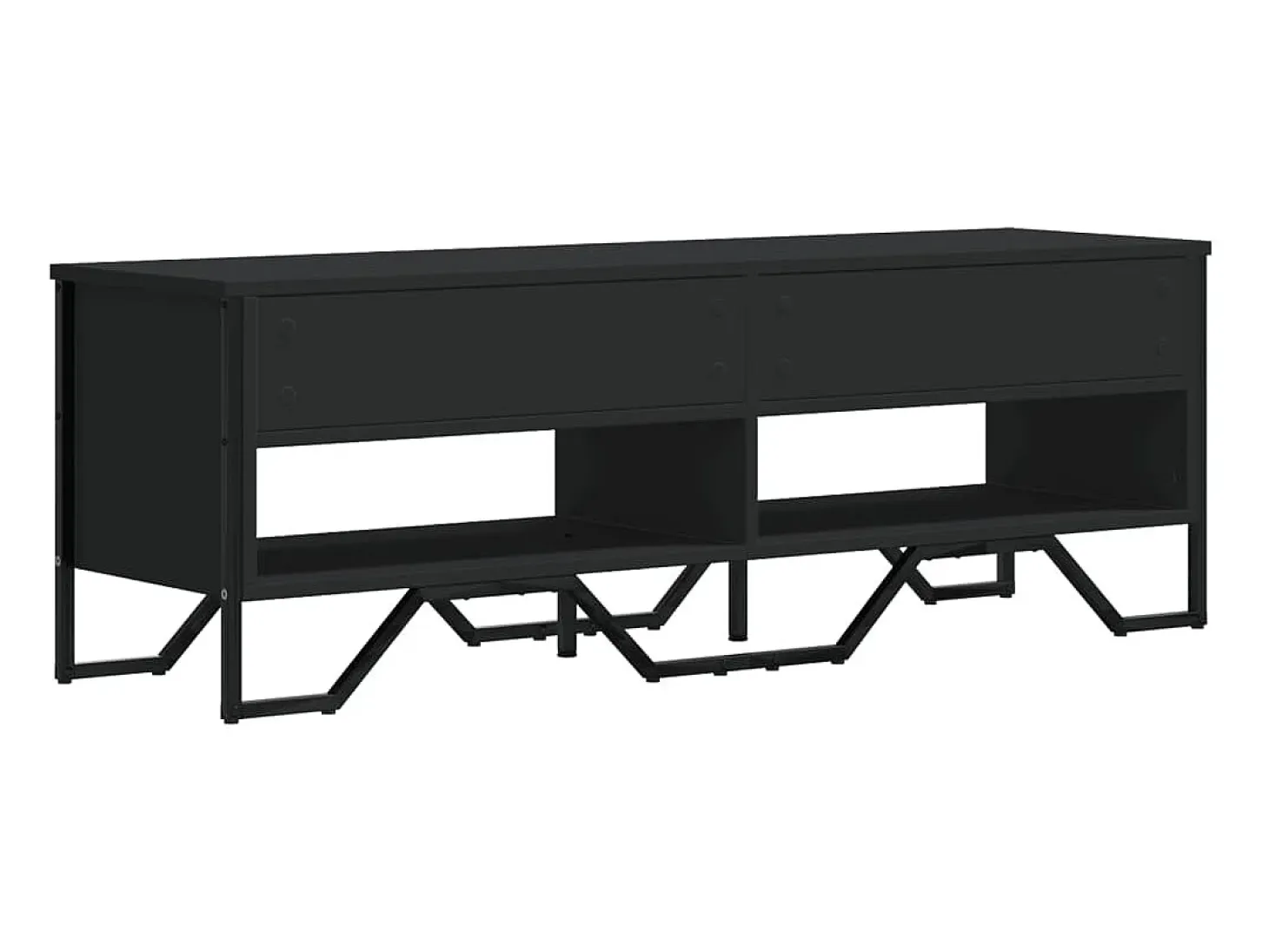 Zylar Mueble de TV madera de ingeniería negro 122x34x41 cm